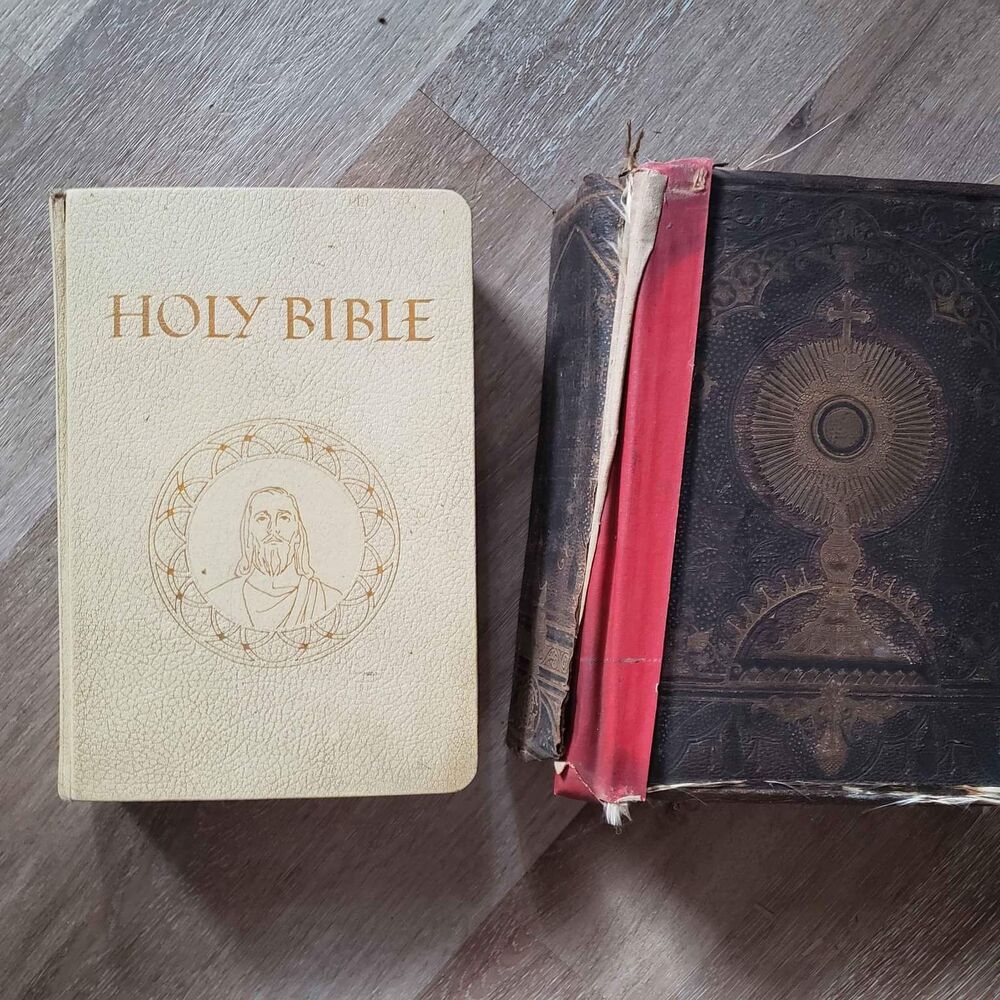 1884 Christianity book & 1956 bible